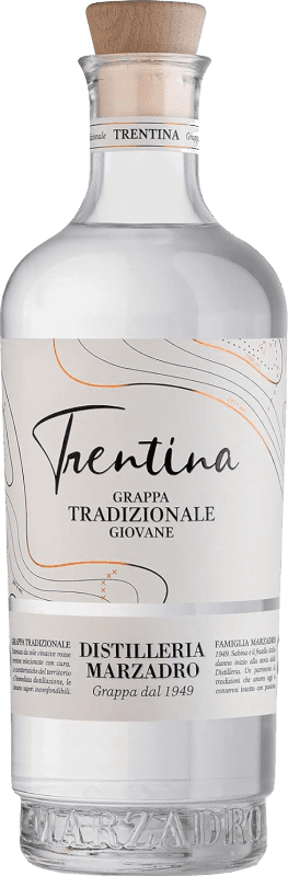 5,95 € Free Shipping | Grappa Marzadro Trentina Italy Moscato — Muscat, Chardonnay, Gewürztraminer Miniature Bottle 5 cl