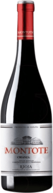 9,95 € 送料無料 | 赤ワイン Montote 高齢者 D.O.Ca. Rioja ラ・リオハ スペイン Tempranillo, Graciano, Grenache Tintorera, Carignan ボトル 75 cl