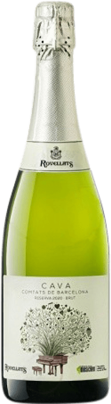 15,95 € Spedizione Gratuita | Vino Bianco Rovellats Solidari per l'ELA Brut Riserva D.O. Cava Catalogna Spagna Macabeo, Xarel·lo, Parellada 75 cl