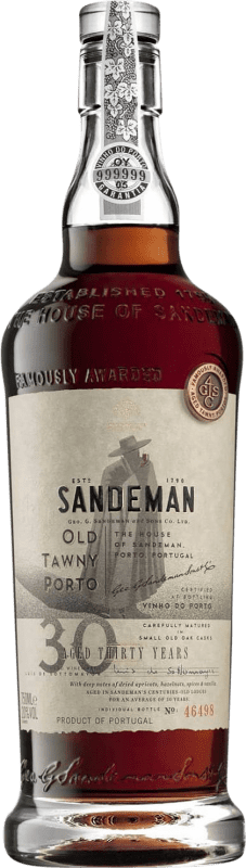 131,95 € Free Shipping | Fortified wine Sandeman Porto I.G. Porto Porto Portugal Tempranillo, Touriga Nacional, Tinta Amarela, Tinta Cão, Tinta Barroca 30 Years Bottle 75 cl