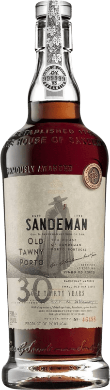 131,95 € Бесплатная доставка | Крепленое вино Sandeman Porto I.G. Porto порто Португалия Tempranillo, Touriga Nacional, Tinta Amarela, Tinta Cão, Tinta Barroca 30 Лет бутылка 75 cl