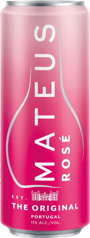 3,95 € Kostenloser Versand | Rosé-Wein Sogrape Mateus Rose Jung Portugal Alu-Dose 25 cl