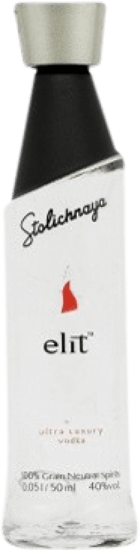 3,95 € 免费送货 | 伏特加 Stolichnaya Elit 俄罗斯联邦 微型瓶 5 cl