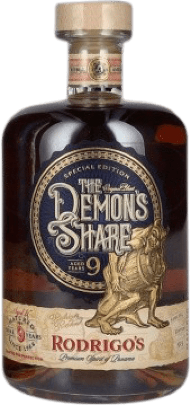 49,95 € Envío gratis | Ron The Demon's Share Rodrigo's Panamá 9 Años Botella 70 cl