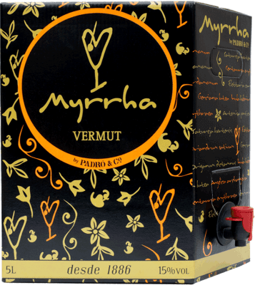 36,95 € Spedizione Gratuita | Vermouth Padró Myrrha Blanc Spagna Bag in Box 5 L