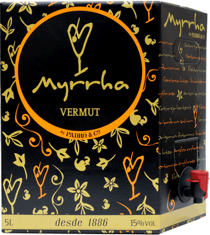 33,95 € Free Shipping | Vermouth Padró Myrrha Blanc Spain Bag in Box 5 L