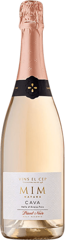 12,95 € Бесплатная доставка | Белое вино El Cep Mim брют Резерв D.O. Cava Каталония Испания Половина бутылки 37 cl