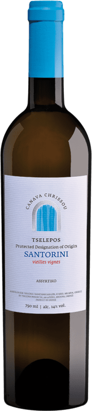 42,95 € Бесплатная доставка | Белое вино Ktima Tselepos P.D.O. Santorini Santorini Греция Assyrtiko бутылка 75 cl