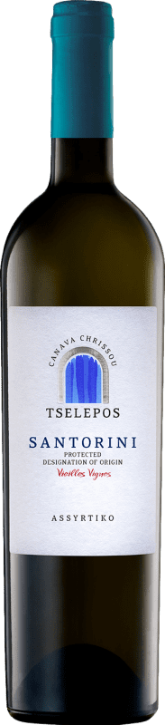 44,95 € Envío gratis | Vino Blanco Ktima Tselepos P.D.O. Santorini Santorini Grecia Assyrtiko Botella 75 cl