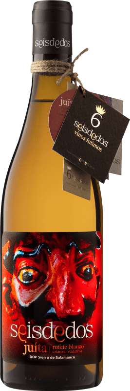 26,95 € Spedizione Gratuita | Vino bianco Seisdedos Juita D.O.P. Vino de Calidad Sierra de Salamanca Castilla y León Spagna Rufete Bianco Bottiglia 75 cl