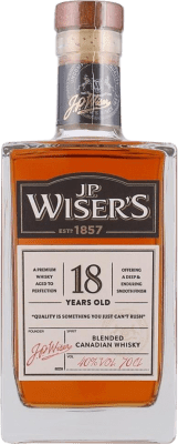 76,95 € Free Shipping | Whisky Blended J.P. Wisers Canada 18 Years Bottle 70 cl