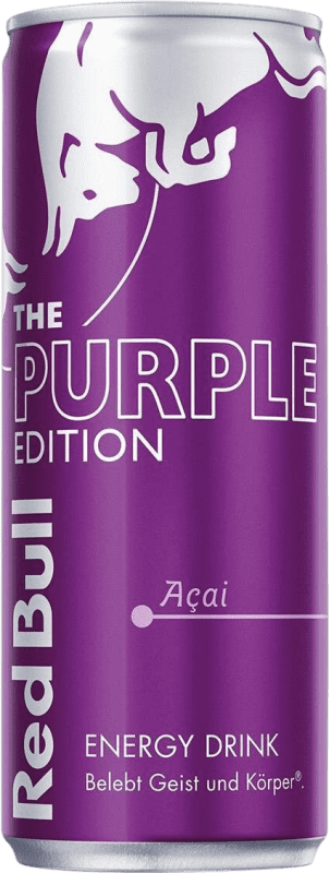 35,95 € Envío gratis | Caja de 24 unidades Refrescos Red Bull Energy Drink Açai The Purple Edición Limitada Austria Lata 25 cl