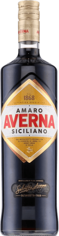 25,95 € Spedizione Gratuita | Amaretto Averna Amaro Siciliano Sicilia Italia Bottiglia 1 L