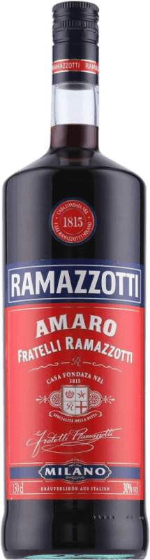 44,95 € Spedizione Gratuita | Amaretto Ramazzotti Amaro Italia Bottiglia Speciale 1,5 L