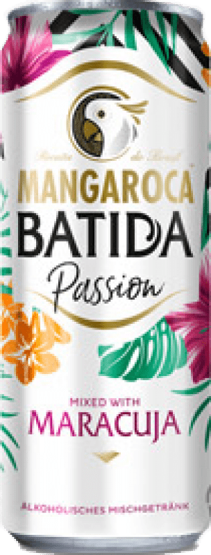 34,95 € 免费送货 | 盒装12个 调和剂 Mixer Mangaroca Batida 巴西 罐 25 cl Passion Fruit — 百香果, Maracujá — 百香果