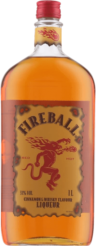 26,95 € Envío gratis | Licores Fireball Cinnamon & Whisky Irlanda Botella 1 L