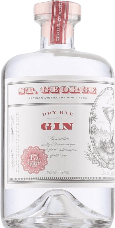 51,95 € Envio grátis | Gin St. George Dry Rye Gin Estados Unidos Garrafa 70 cl
