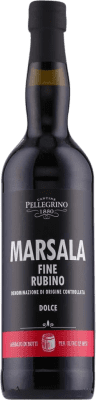 16,95 € Бесплатная доставка | Крепленое вино Cantine Pellegrino Fine Rubino Dolce D.O.C. Marsala Италия бутылка 75 cl