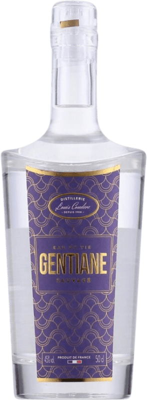 36,95 € Free Shipping | Pomace Brandy Louis Couderc Sauvage France Medium Bottle 50 cl Gentiane — Gentian