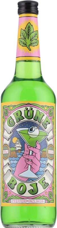 10,95 € Free Shipping | Herbal Liqueur Partisan Boje Germany 70 cl Menthe Green — Green Mint