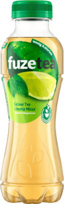 1,95 € Spedizione Gratuita | Bibite Fuze Tea Germania Mezza Bottiglia 37 cl Grüner Tee — Tè Verde, Limette — Lima, Minze — Menta