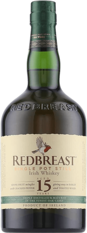 127,95 € Free Shipping | Blended Whisky Redbreast Irish Ireland 15 Years Bottle 70 cl