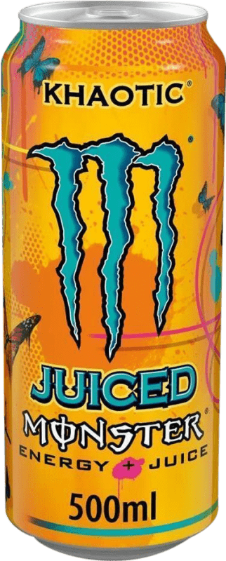 27,95 € 免费送货 | 盒装12个 饮料和搅拌机 Monster Energy Juiced Khaotic 爱尔兰 瓶子 Medium 50 cl