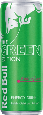 52,95 € 免费送货 | 盒装24个 饮料和搅拌机 Red Bull Energy Drink Kaktusfrucht The Green Edition 奥地利 铝罐 25 cl