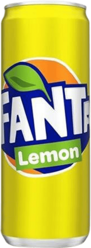 35,95 € Kostenloser Versand | 24 Einheiten Box Getränke und Mixer Fanta Lemon Wenig Kalorien Deutschland Alu-Dose 33 cl