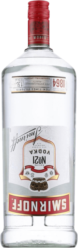 34,95 € Free Shipping | Vodka Smirnoff Nº 21 Russian Federation Special Bottle 1,5 L