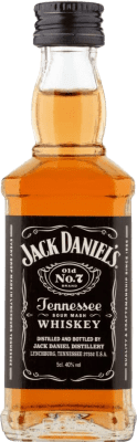 33,95 € Бесплатная доставка | Коробка из 10 единиц Виски Бурбон Jack Daniel's Old Nº 7 Tennessee PET Теннесси Соединенные Штаты миниатюрная бутылка 5 cl