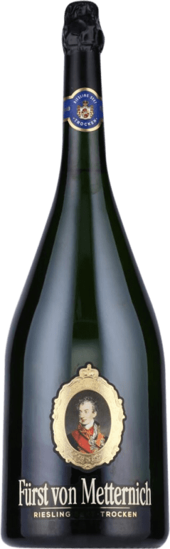 79,95 € Spedizione Gratuita | Spumante Bianco Fürst von Metternich Brut Germania Riesling Bottiglia Jeroboam-Doppio Magnum 3 L