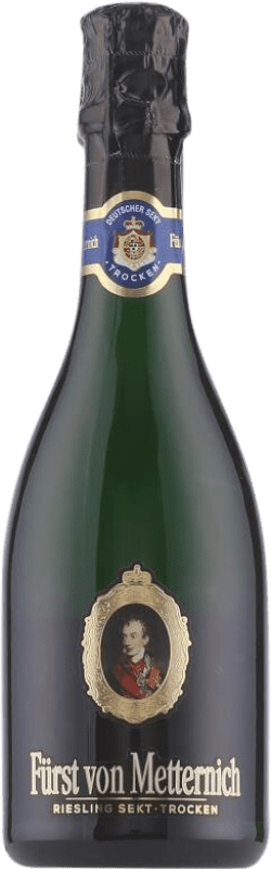 7,95 € Envio grátis | Espumante Branco Fürst von Metternich Trocken — Seco Alemanha Riesling Meia Garrafa 37 cl