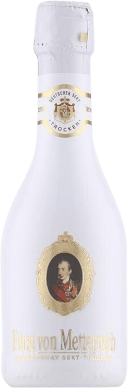 5,95 € 送料無料 | 白のスパークリングワイン Fürst von Metternich Trocken — 辛口 ドイツ Chardonnay — シャルドネ 小瓶 20 cl
