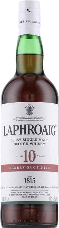 79,95 € 免费送货 | 威士忌单一麦芽威士忌 Laphroaig Sherry Oak Finish 艾莱 英国 10 岁 瓶子 70 cl