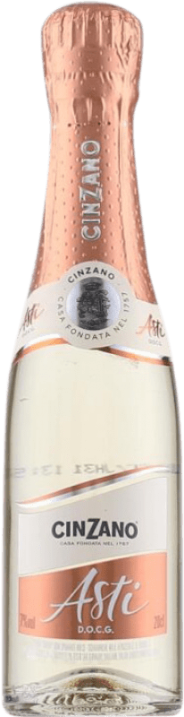 4,95 € Бесплатная доставка | Белое игристое Cinzano Spumante D.O.C.G. Asti Италия Маленькая бутылка 20 cl