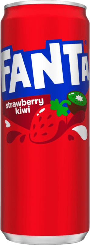 17,95 € 送料無料 | 24個入りボックス ソフトドリンク Fanta ドイツ 缶 33 cl Strawberry — いちご, Kiwi — キウイ