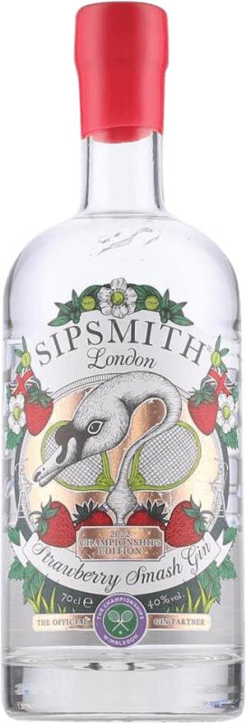 45,95 € Бесплатная доставка | Джин Sipsmith Strawberry Smash Championships Edition Gin Объединенное Королевство бутылка 70 cl