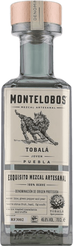 117,95 € Envio grátis | Mezcal Montelobos México Agave Tobalá 70 cl