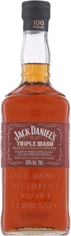 39,95 € 免费送货 | 波本威士忌 Jack Daniel's Triple Mash Blended Straight 田纳西 美国 瓶子 70 cl