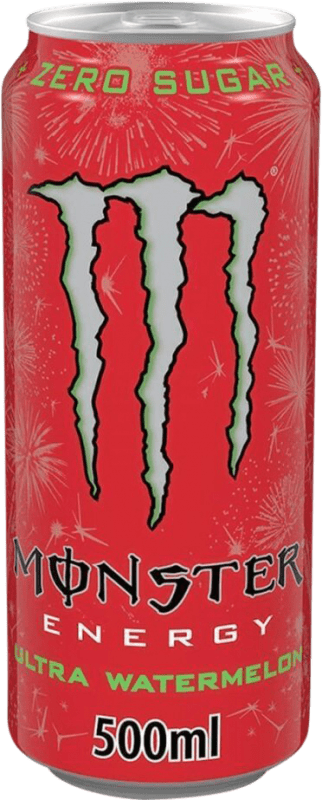 19,95 € 免费送货 | 盒装12个 能量饮料 Monster Energy Ultra 无糖 爱尔兰 中瓶装 50 cl Watermelon — 西瓜