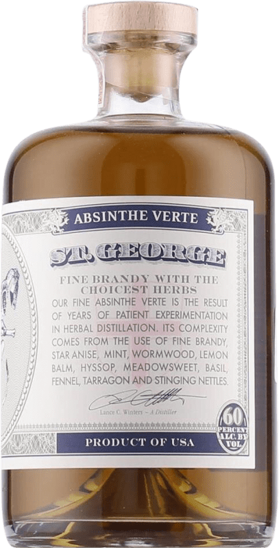 78,95 € Envío gratis | Absenta St. George Verte Brandy Estados Unidos Botella 70 cl