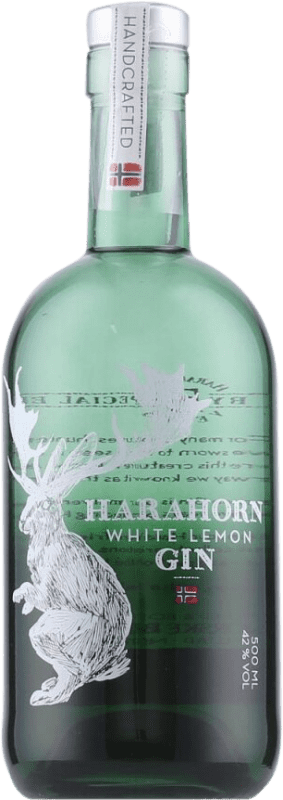 42,95 € Kostenloser Versand | Gin Harahorn White Lemon Gin Norwegen Medium Flasche 50 cl