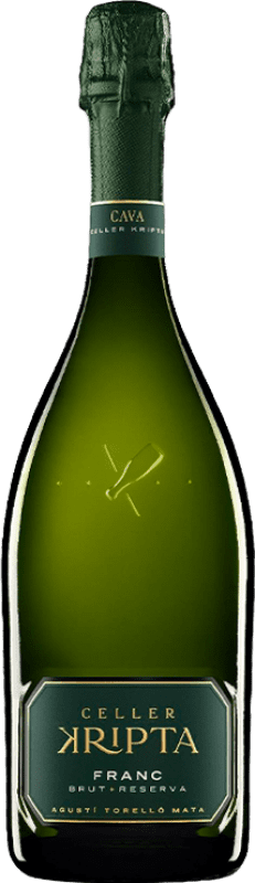 18,95 € 送料無料 | 白スパークリングワイン Agustí Torelló Celler Kripta Franc Brut 予約 D.O. Cava スペイン Macabeo, Xarel·lo, Parellada ボトル 75 cl