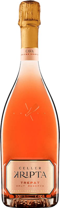 21,95 € 免费送货 | 玫瑰气泡酒 Agustí Torelló Celler Kripta 预订 D.O. Cava 西班牙 Trepat 瓶子 75 cl