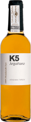 33,95 € Kostenloser Versand | Weißwein K5 Vendimia Tardía D.O. Getariako Txakolina Spanien Hondarribi Zuri Halbe Flasche 37 cl