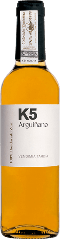 25,95 € Envoi gratuit | Vin Blanc K5 VT Vendimia Tardía — Vendange Tardive D.O. Getariako Txakolina Espagne Hondarribi Zuri Demi-Bouteille 37 cl