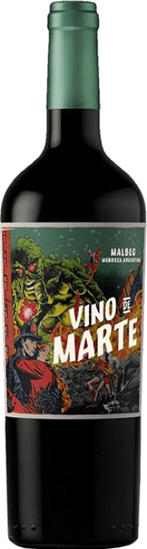 12,95 € Envío gratis | Vino tinto Baudron Vino de Marte I.G. Mendoza Argentina Malbec Botella 75 cl