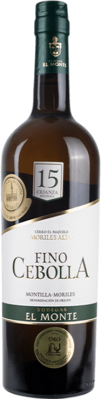 12,95 € Free Shipping | Fortified wine El Monte Fino Cebolla D.O. Montilla-Moriles Spain Pedro Ximénez Bottle 75 cl