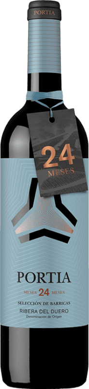 23,95 € Envío gratis | Vino tinto Portia 24 Meses D.O. Ribera del Duero España Tempranillo Botella 75 cl